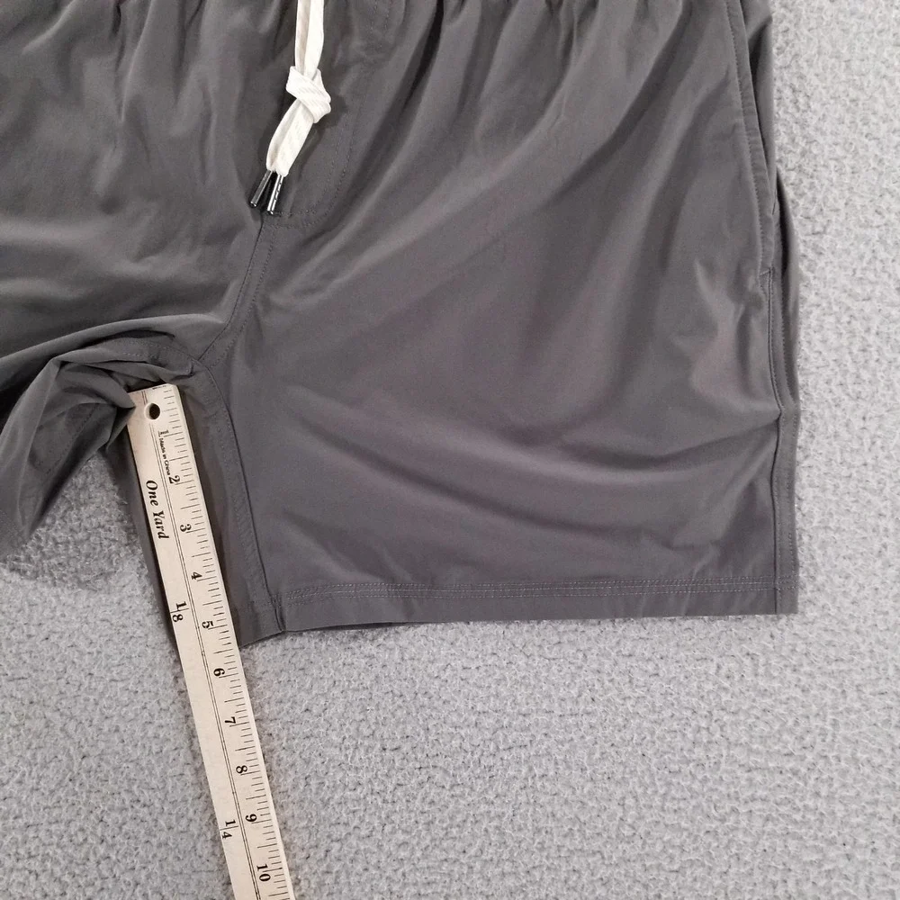 Wowie Shorts Mens Large Gray Lined Performance Gym Training Running Athletic